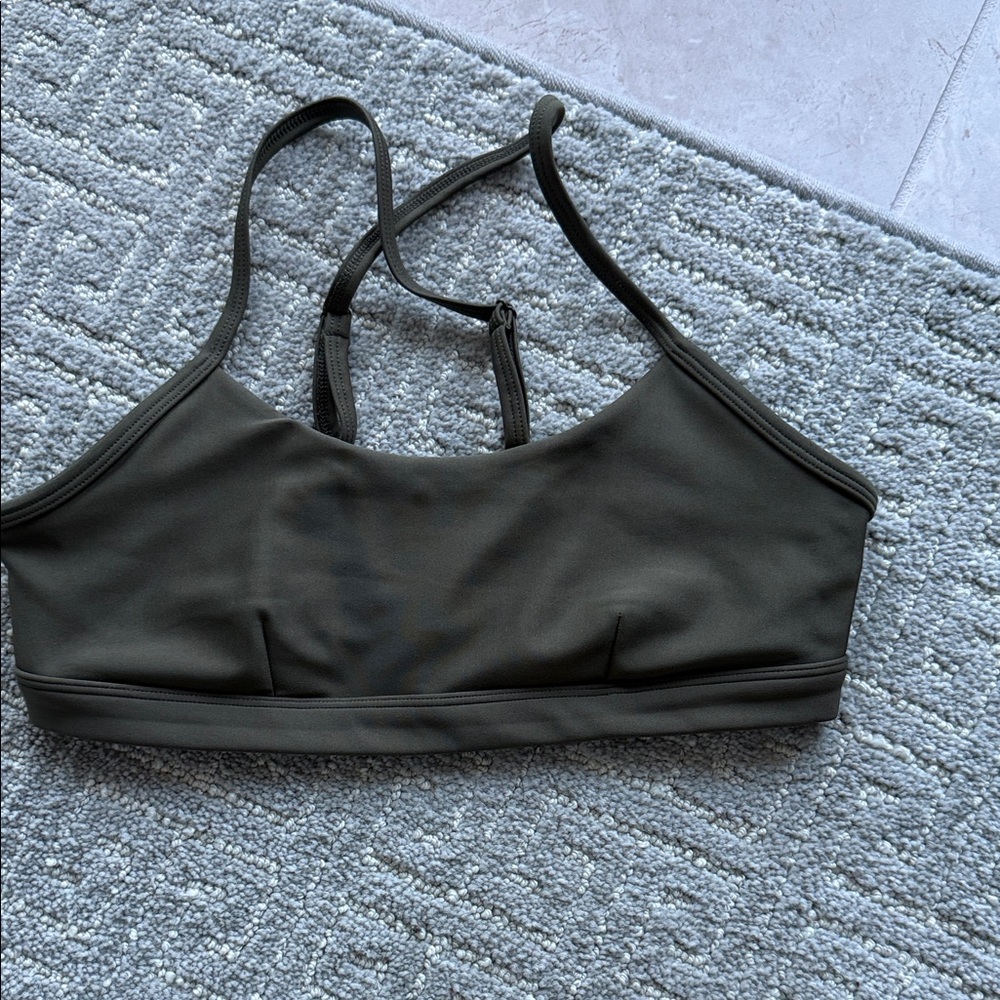 ALO Yoga Olive Green Airlift sport bra